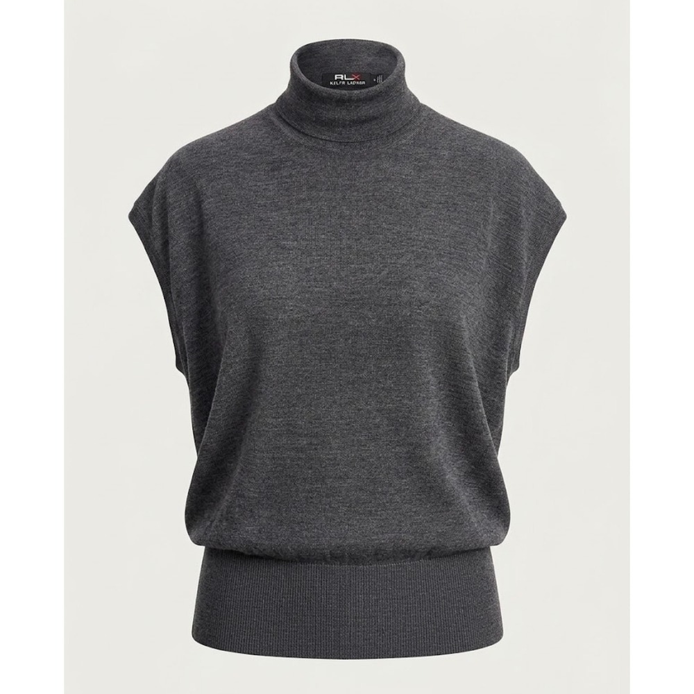 RLX Ralph Lauren Merino Wool Slouchy Turtleneck Sweater Charcoal M‎ Cozy Chic